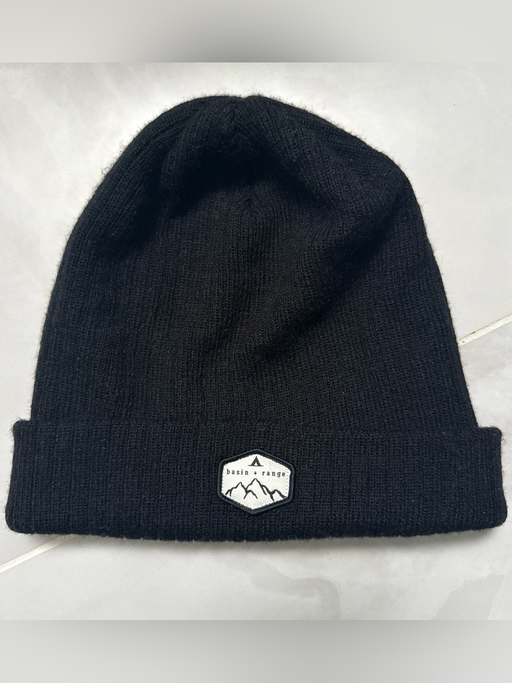 Basin + range Black Knit Beanie